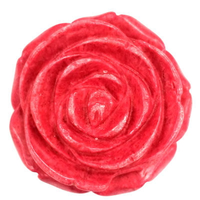 ROSE 40MM SYENTHIC CORAL